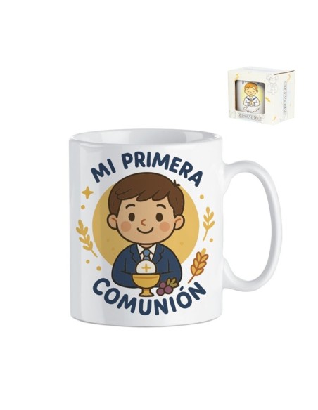 MUG EN CAJA REGALO COMUNION NIÑO