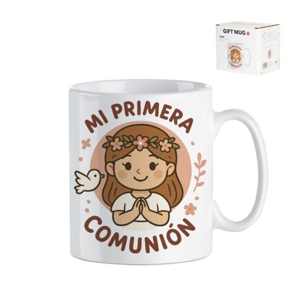 MUG EN CAJA REGALO COMUNION NIÑA