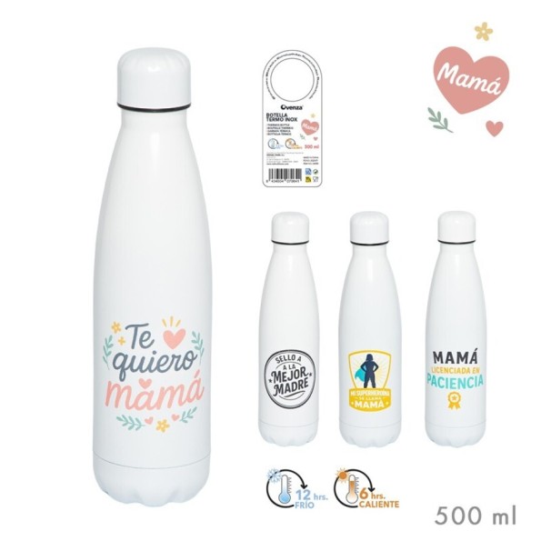 BOTELLA ACERO 500 ML MAMA 7x7x26cm