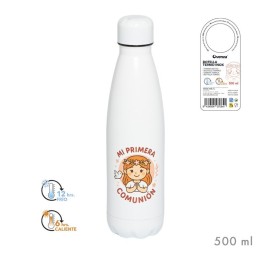 BOTELLA ACERO 500 ML COMUNION NIÑA 7x7x26cm