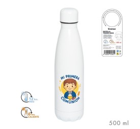 BOTELLA ACERO 500 ML COMUNION NIÑO 7x7x26cm