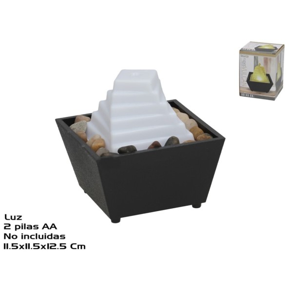 FUENTE CON LUZ VULCAN 11,5X11,5X12,5 CM