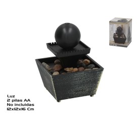 FUENTE CON LUZ DAMA 12X12X16 CM