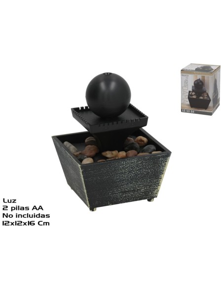FUENTE CON LUZ DAMA 12X12X16 CM