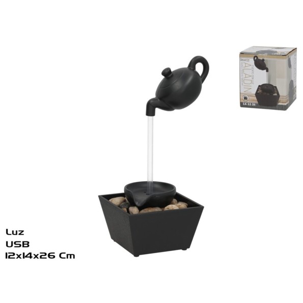 FUENTE CON LUZ ALADIN 14,5X12X26,5 CM