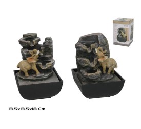 FUENTE ELEFANTE SUERTE C/LED FRIA  13.5X13.5X18CM 2 SURT