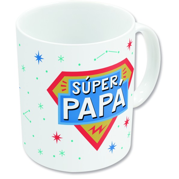 STOR TAZA CERAMICA SUBLIM (11 OZ / 325 ML) DIA DEL PADRE SUPERPAPA