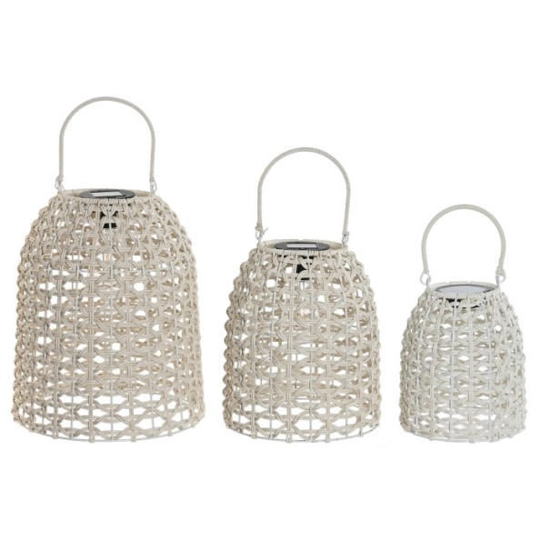 LAMPARA SOLAR SET 3 RATAN SINTETICO 29X29X35 BATER