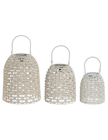 LAMPARA SOLAR SET 3 RATAN SINTETICO 29X29X35 BATER