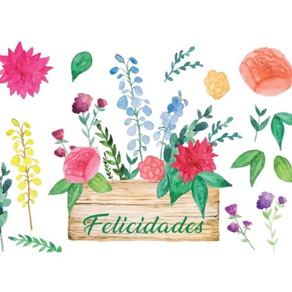 MINI CARD FLORES FELICIDADES