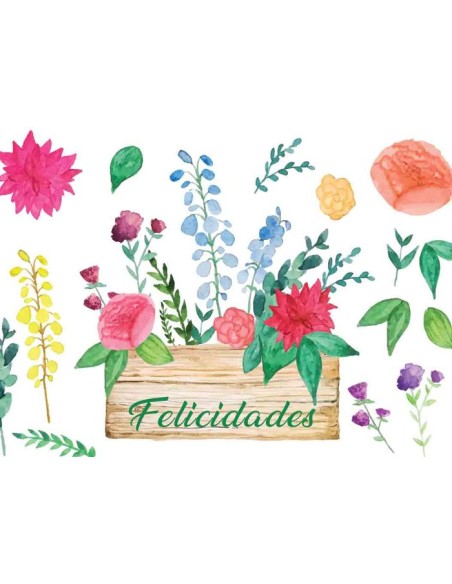 MINI CARD FLORES FELICIDADES