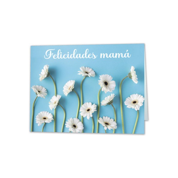 MINI CARD GERBERAS Felicidades Mamá