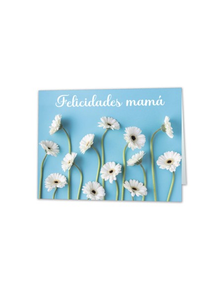 MINI CARD GERBERAS Felicidades Mamá