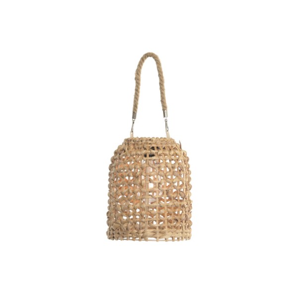 LAMPARA SOLAR SET 3 FIBRA 26X26X30 ASA CUERDA