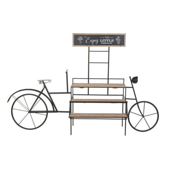 EXPOSITOR METAL MADERA 217X78X140 BICICLETA NEGRO