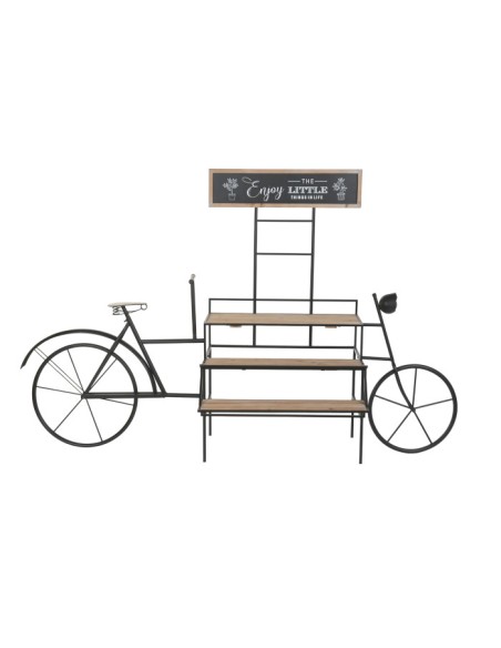 EXPOSITOR METAL MADERA 217X78X140 BICICLETA NEGRO