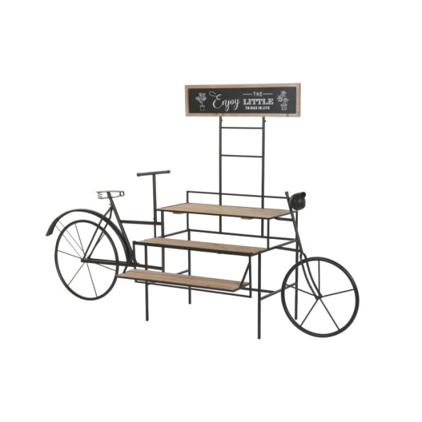 EXPOSITOR METAL MADERA 217X78X140 BICICLETA NEGRO