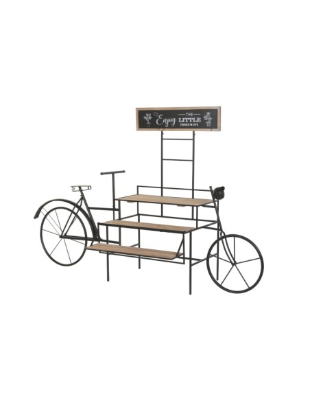 EXPOSITOR METAL MADERA 217X78X140 BICICLETA NEGRO