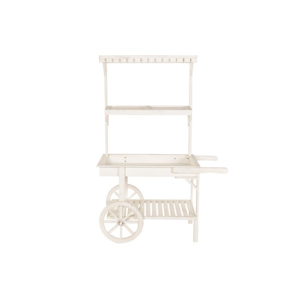 EXPOSITOR ABETO MDF 115X58X168 CARRO BLANCO