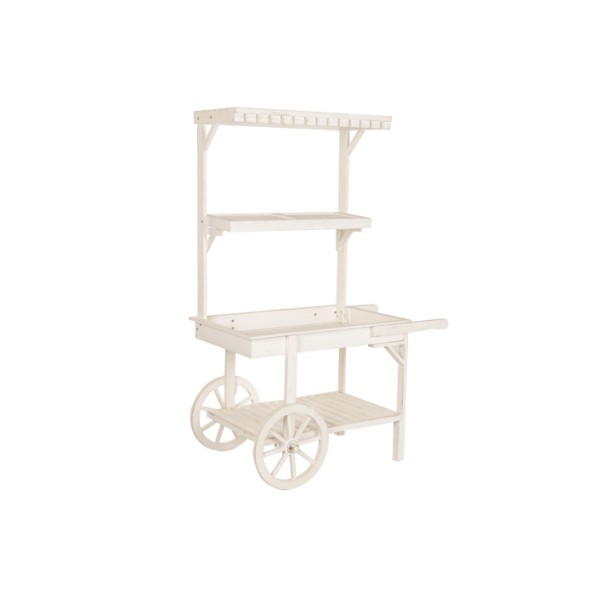 EXPOSITOR ABETO MDF 115X58X168 CARRO BLANCO