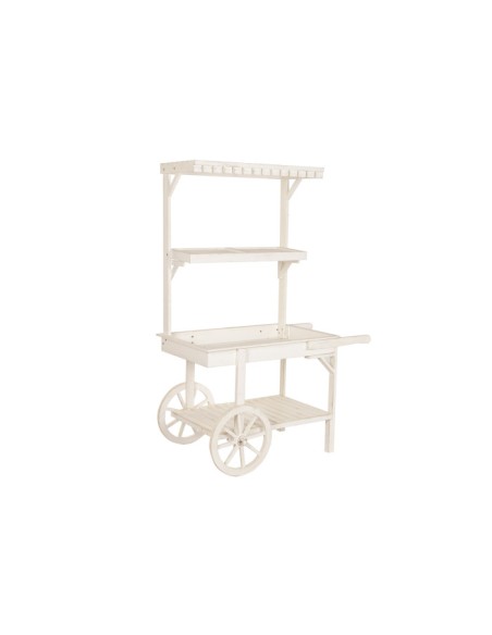 EXPOSITOR ABETO MDF 115X58X168 CARRO BLANCO