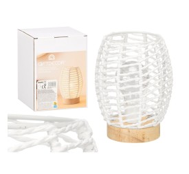 LAMPARA SOBREMESA OVALADA CUERDA BLANCA