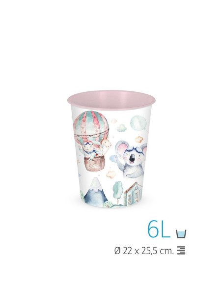 PAPELERA SIN TAPA 6 L. IML LETS FLY