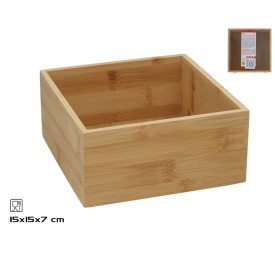 CAJA BAMBU MULTUSOS RO 15X15X7CM