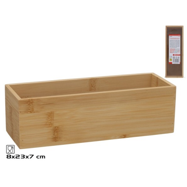 CAJA BAMBU MULTUIUSOS RO 23X8X7CM
