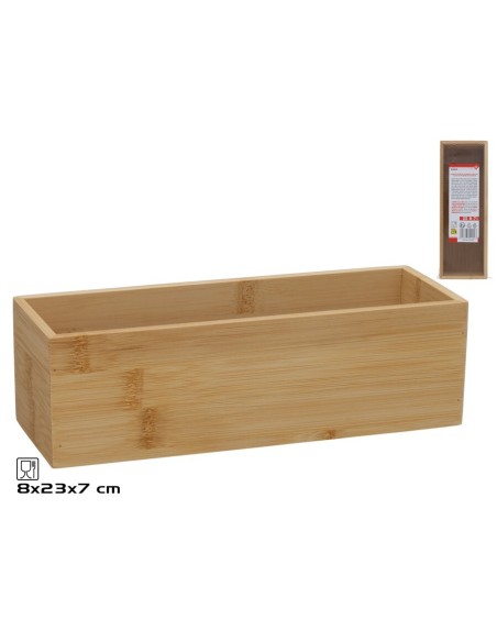CAJA BAMBU MULTUIUSOS RO 23X8X7CM