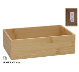 CAJA BAMBU MULTIUSOS RO 23X15X7CM
