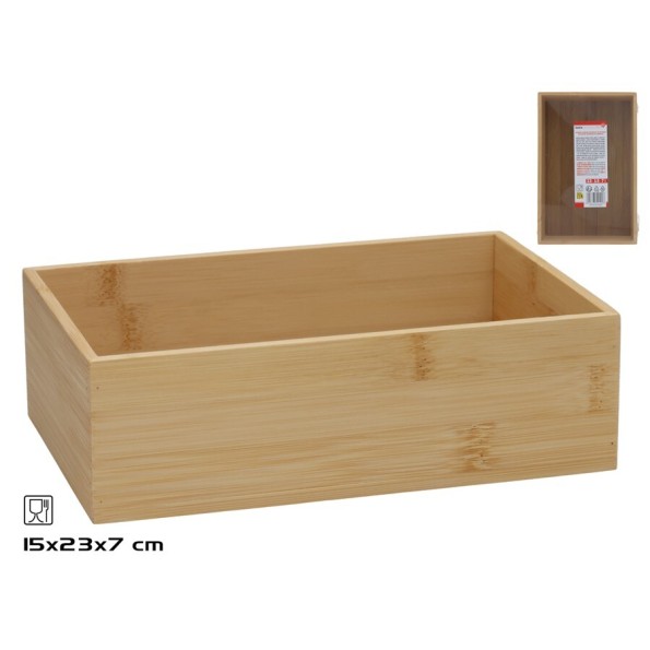 CAJA BAMBU MULTIUSOS RO 23X15X7CM