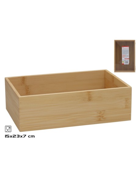 CAJA BAMBU MULTIUSOS RO 23X15X7CM