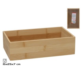 CAJA BAMBU MULTIUSOS RO 25X15X7CM