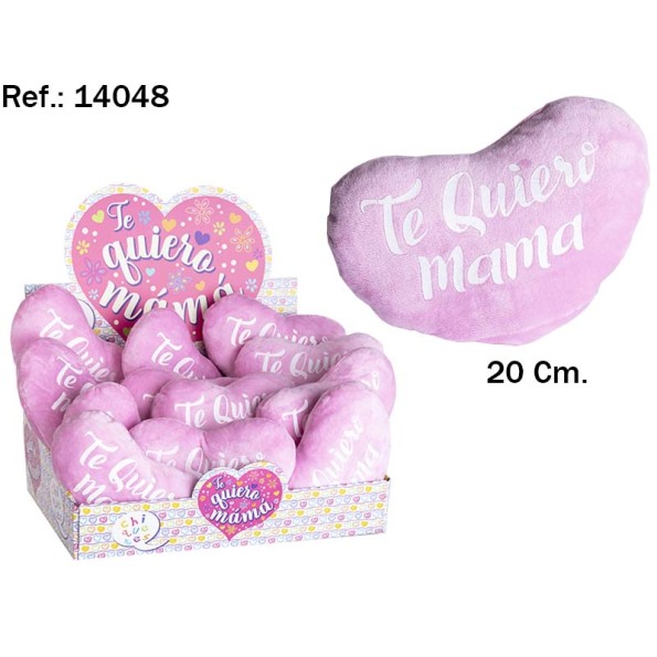 CORAZON TE QUIERO MAMA 20CM EN EXP.