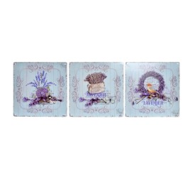 DECORACION PARED METAL 30X30 LAVANDA 3 SURT.