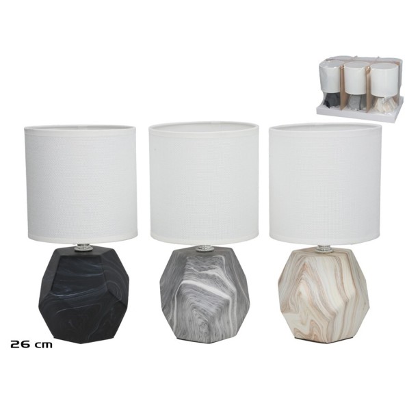 LAMPARA CERAMICA DIAMYN 26CM 3 SURT.