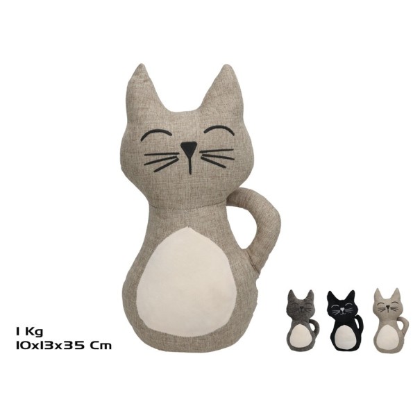 TOPE PUERTA GATITA LUISA 1KG 13X10X35CM 3 SURT