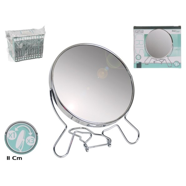 ESPEJO CRIS DOBLE CARA 11CM AUMENTO X3