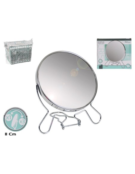 ESPEJO CRIS DOBLE CARA 11CM AUMENTO X3