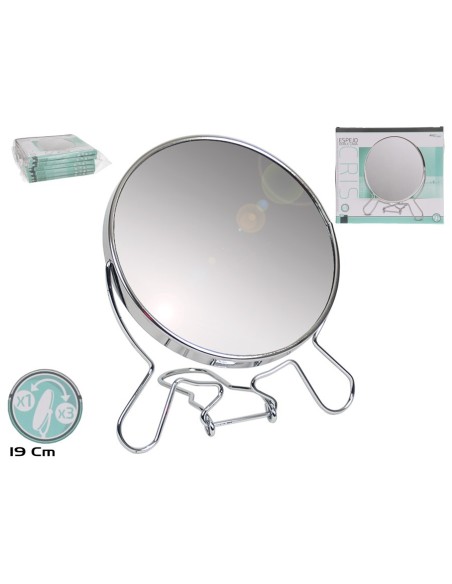 ESPEJO CRIS DOBLE CARA 19CM AUMENTO X3