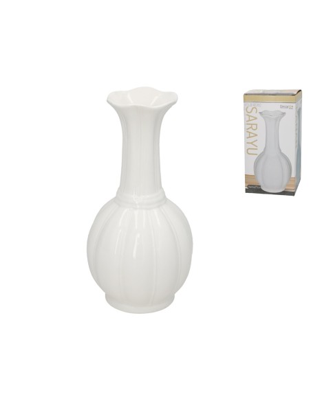 FLORERO SARAYU BLANCO 13,6X13,6X27,4 CM