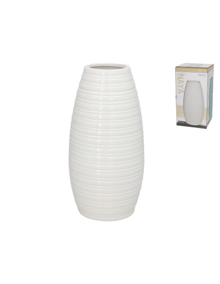 FLORERO NAYA BLANCO 14,5X14,5X28,3 CM