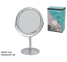 ESPEJO MAQUILLAJE AUMENTO X1 Y X2  ALICE 10X17CM