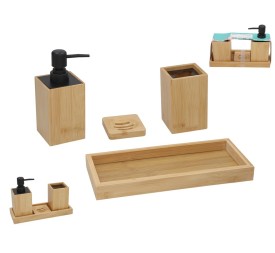 SET BAÑO 4 PCS BAMBU LISA 25X9X17CM