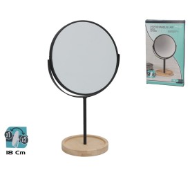 ESPEJO MAQUILLAJE 2X 18CM RED. BASE BAMBU