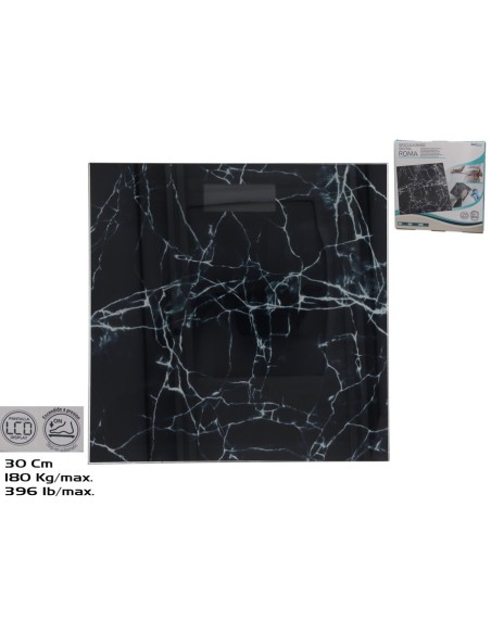 BASCULA BAÑO DIGITAL ROMA 30X30X3CM