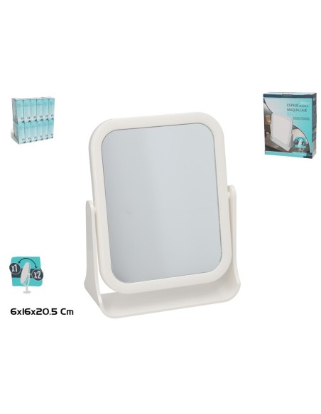 ESPEJO DOBLE CARA 1X/2X MERIDA 20,5CM BLANCO