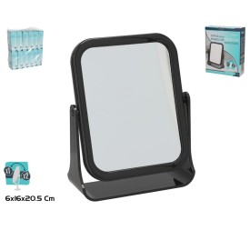 ESPEJO DOBLE CARA 1X/2X MERIDA 20,5CM NEGRO