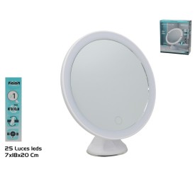 ESPEJO LED GIRATORIO 18X20X7,1CM BLANCO